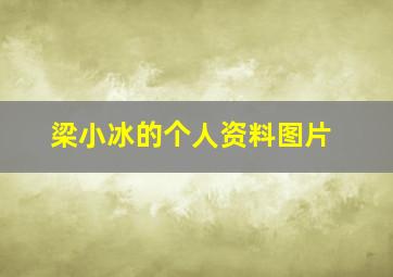 梁小冰的个人资料图片