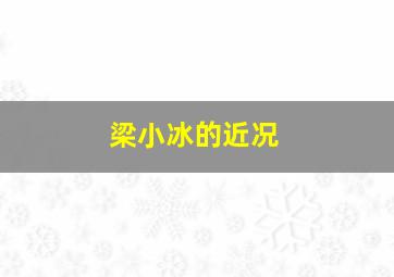 梁小冰的近况