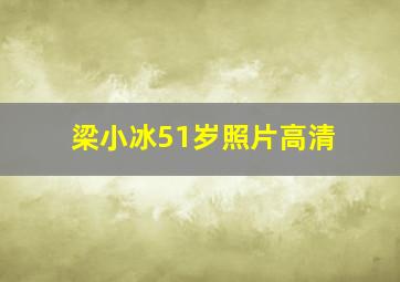 梁小冰51岁照片高清