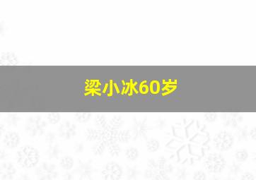 梁小冰60岁