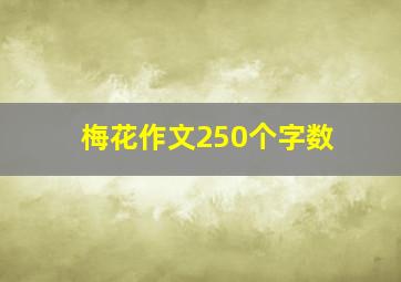 梅花作文250个字数