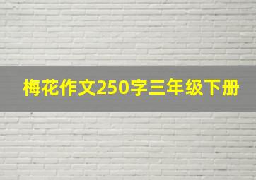 梅花作文250字三年级下册