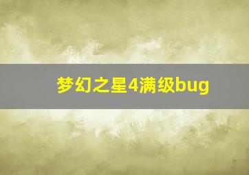 梦幻之星4满级bug