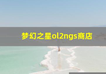 梦幻之星ol2ngs商店