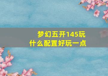 梦幻五开145玩什么配置好玩一点