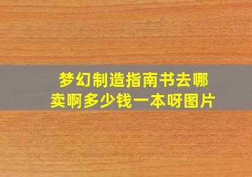 梦幻制造指南书去哪卖啊多少钱一本呀图片