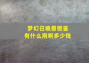 梦幻召唤兽图鉴有什么用啊多少钱