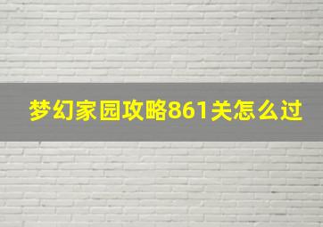 梦幻家园攻略861关怎么过