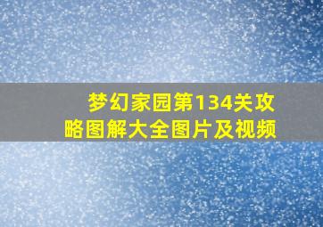 梦幻家园第134关攻略图解大全图片及视频