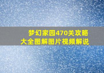 梦幻家园470关攻略大全图解图片视频解说