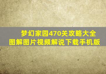 梦幻家园470关攻略大全图解图片视频解说下载手机版