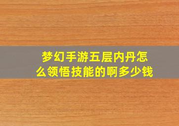 梦幻手游五层内丹怎么领悟技能的啊多少钱