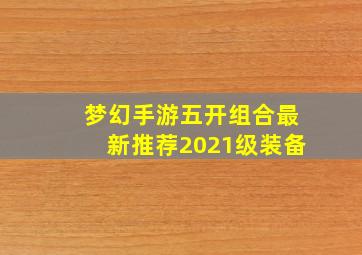 梦幻手游五开组合最新推荐2021级装备