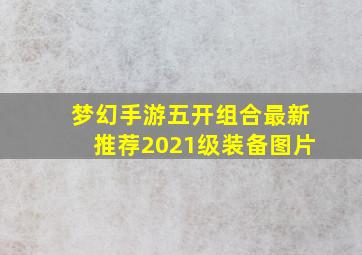 梦幻手游五开组合最新推荐2021级装备图片