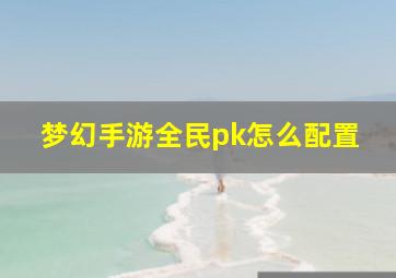 梦幻手游全民pk怎么配置