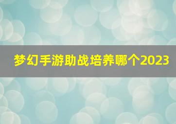 梦幻手游助战培养哪个2023