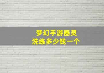 梦幻手游器灵洗练多少钱一个