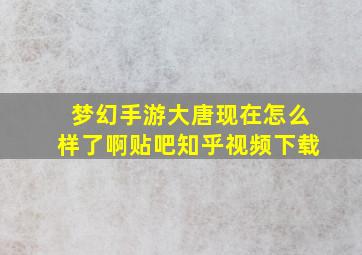 梦幻手游大唐现在怎么样了啊贴吧知乎视频下载