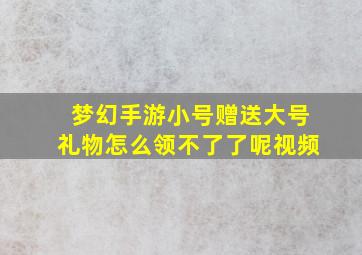 梦幻手游小号赠送大号礼物怎么领不了了呢视频