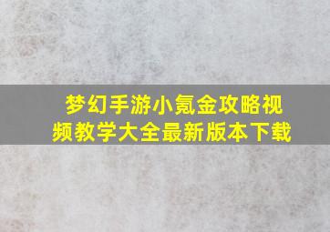 梦幻手游小氪金攻略视频教学大全最新版本下载