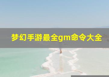 梦幻手游最全gm命令大全