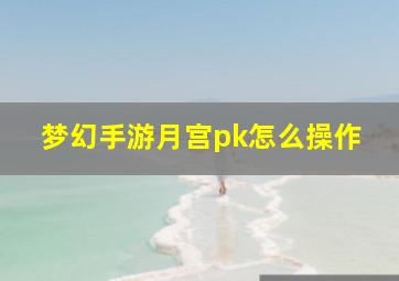 梦幻手游月宫pk怎么操作