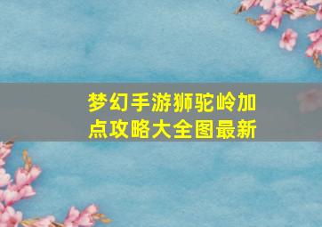 梦幻手游狮驼岭加点攻略大全图最新