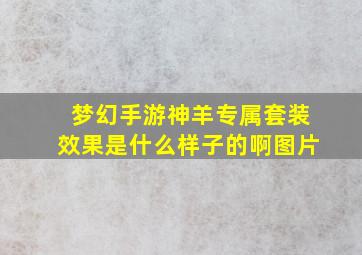 梦幻手游神羊专属套装效果是什么样子的啊图片