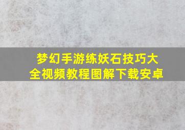 梦幻手游练妖石技巧大全视频教程图解下载安卓