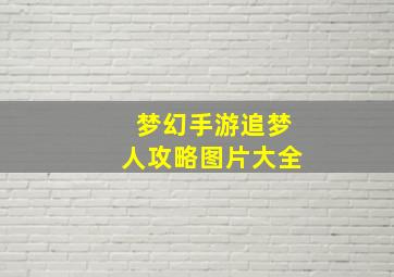 梦幻手游追梦人攻略图片大全