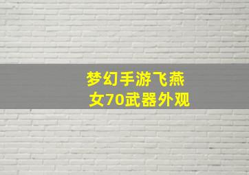 梦幻手游飞燕女70武器外观