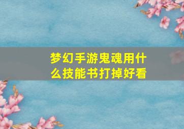 梦幻手游鬼魂用什么技能书打掉好看