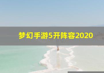 梦幻手游5开阵容2020