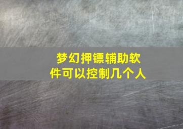 梦幻押镖辅助软件可以控制几个人