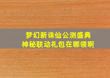 梦幻新诛仙公测盛典神秘联动礼包在哪领啊