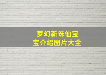 梦幻新诛仙宝宝介绍图片大全