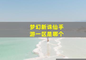 梦幻新诛仙手游一区是哪个