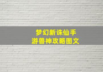 梦幻新诛仙手游兽神攻略图文