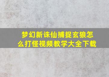 梦幻新诛仙捕捉玄狼怎么打怪视频教学大全下载