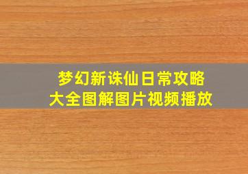 梦幻新诛仙日常攻略大全图解图片视频播放