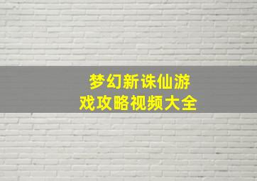 梦幻新诛仙游戏攻略视频大全