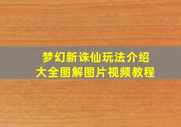 梦幻新诛仙玩法介绍大全图解图片视频教程