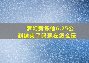 梦幻新诛仙6.25公测结束了吗现在怎么玩