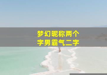 梦幻昵称两个字男霸气二字