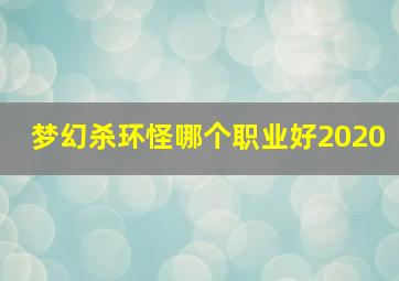 梦幻杀环怪哪个职业好2020