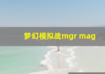 梦幻模拟战mgr mag