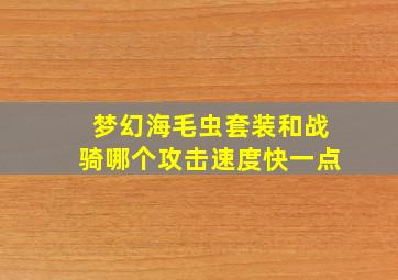 梦幻海毛虫套装和战骑哪个攻击速度快一点