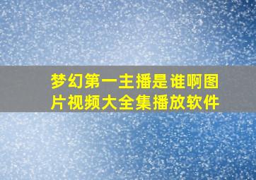 梦幻第一主播是谁啊图片视频大全集播放软件