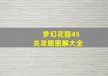 梦幻花园45关攻略图解大全