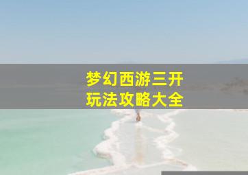 梦幻西游三开玩法攻略大全